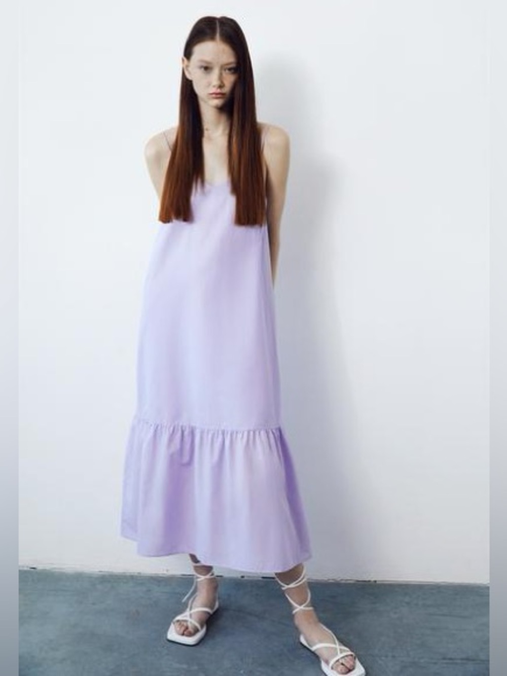 Zara cotton midi dress